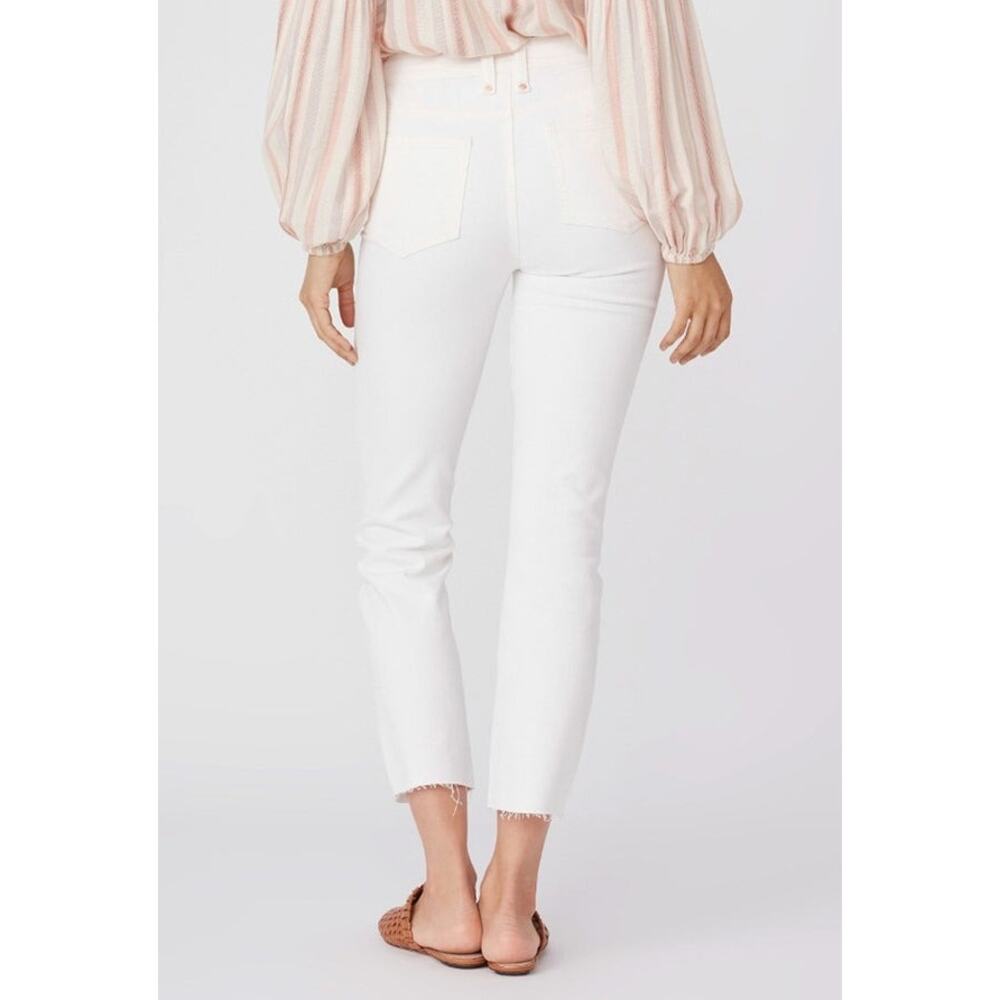 Paige Cindy High Rise Straight Leg Jeans Tonal Ecru White Size 33 NWT - Picture 2 of 12